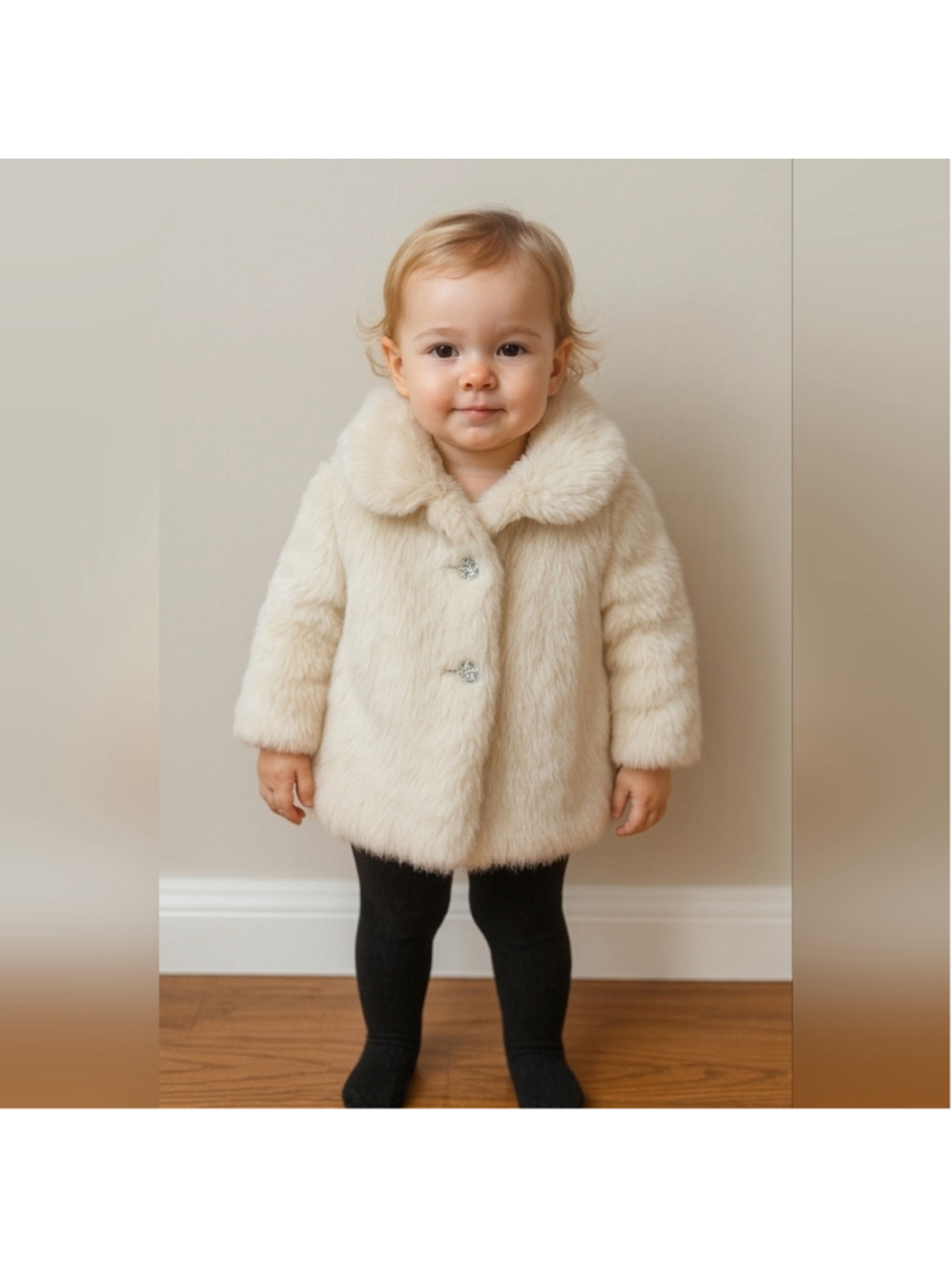 Young Dimension Faux Fur Coat – Size 2–3 Years / 98 cm